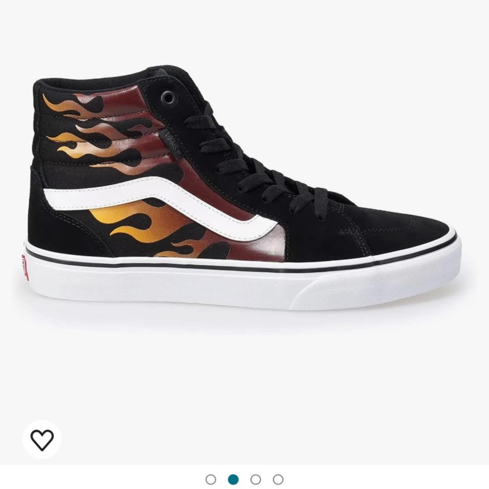 NWT Vans Unisex Filmore Hightop Platform Sneaker - Black/Flame - Picture 2 of 7